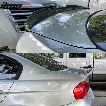 Fits 06-11 BMW E90 3-Series M3 Sedan PSM Style Trunk Spoiler Carbon Fiber Print