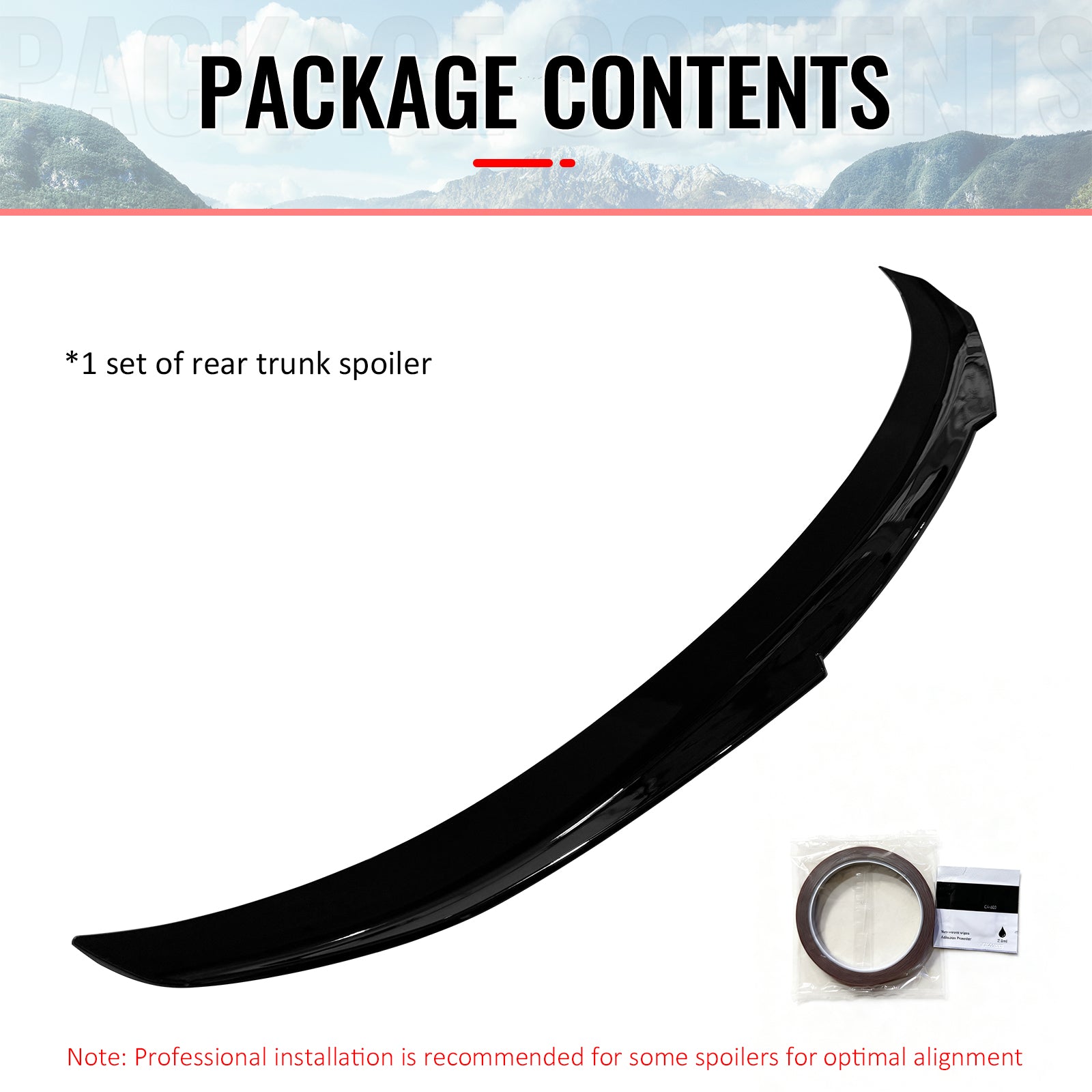 Fits 06-11 BMW E90 3-Series & M3 Sedan PSM Style Rear Trunk Spoiler Gloss Black