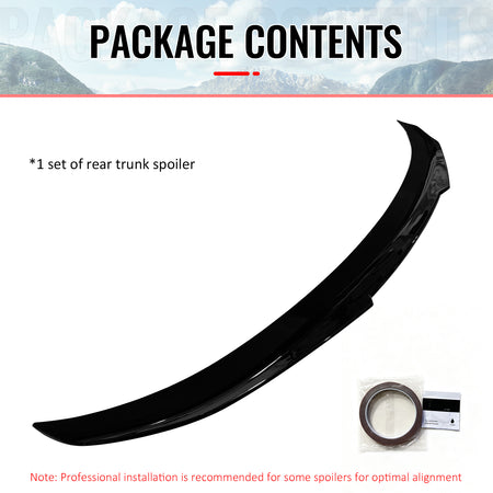 Fits 06-11 BMW E90 3-Series & M3 Sedan PSM Style Rear Trunk Spoiler Gloss Black