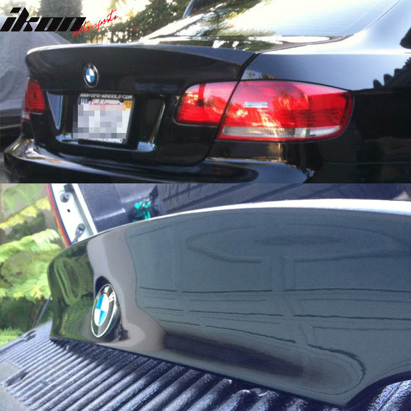 Trunk Spoiler Compatible With 2007-2013 BMW E92 3 Series Coupe including M3 E92, CSL Style ABS Rear Deck Lid Wing by IKON MOTORSPORTS