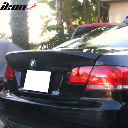 Fits 07-13 BMW E92 3 Series M3 Coupe CSL Style Trunk Spoiler Lip ABS Matte Black