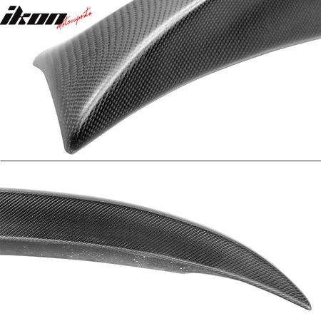 IKON MOTORSPORTS, Trunk Spoiler Compatible With 2007-2013 BMW E92 3 Series Coupe & M3 E92 Convertible , Matte Carbon Fiber CSL Style Rear Spoiler Wing, 2008 2009 2010 2011 2012