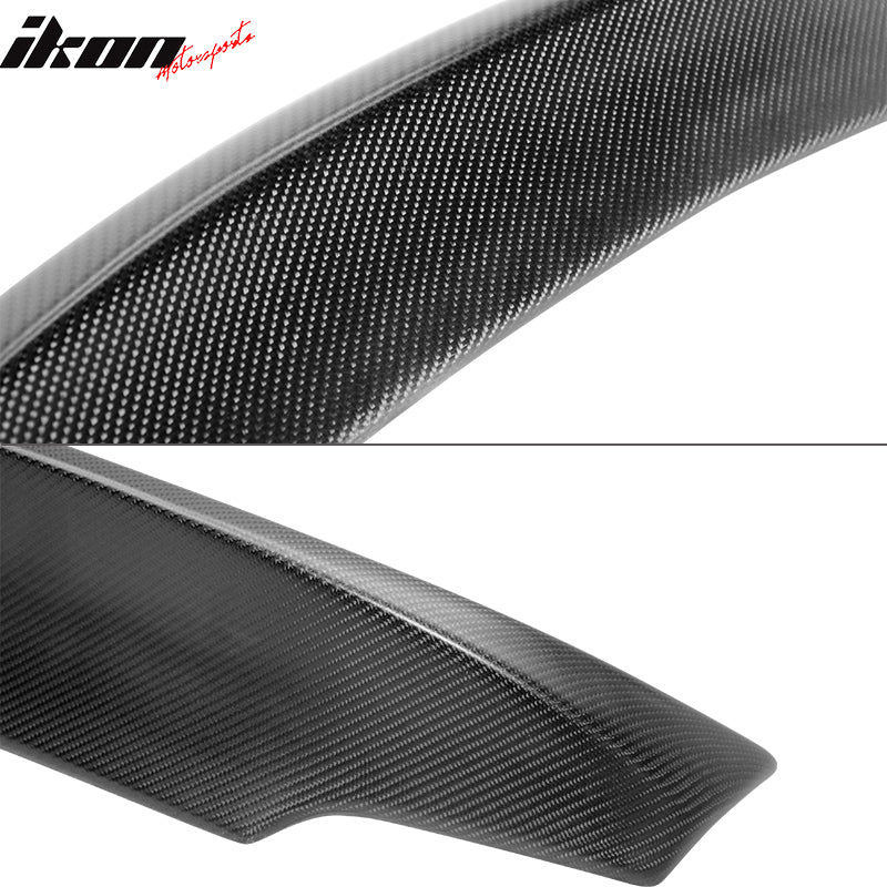 IKON MOTORSPORTS, Trunk Spoiler Compatible With 2007-2013 BMW E92 3 Series Coupe & M3 E92 Convertible , Matte Carbon Fiber CSL Style Rear Spoiler Wing, 2008 2009 2010 2011 2012