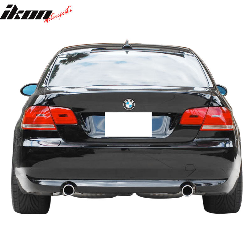 IKON MOTORSPORTS, Trunk Spoiler Compatible With 2007-2013 BMW E92 3 Series Coupe & M3 E92 Convertible , Matte Carbon Fiber CSL Style Rear Spoiler Wing, 2008 2009 2010 2011 2012