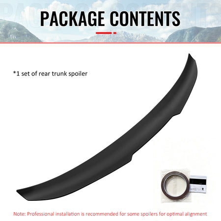 Fits 07-13 BMW E92 3-Series Coupe PSM Style Rear Trunk Spoiler Wing Matte Black