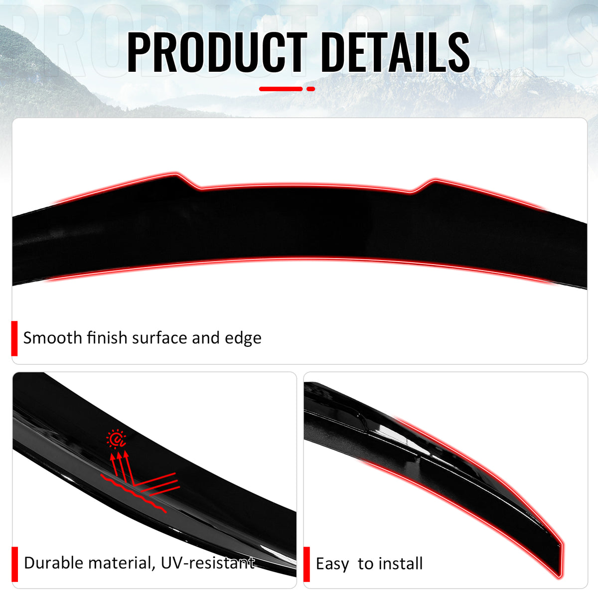Fits 07-13 BMW E92 3-Series Coupe PSM Style Rear Trunk Spoiler Wing Gloss Black