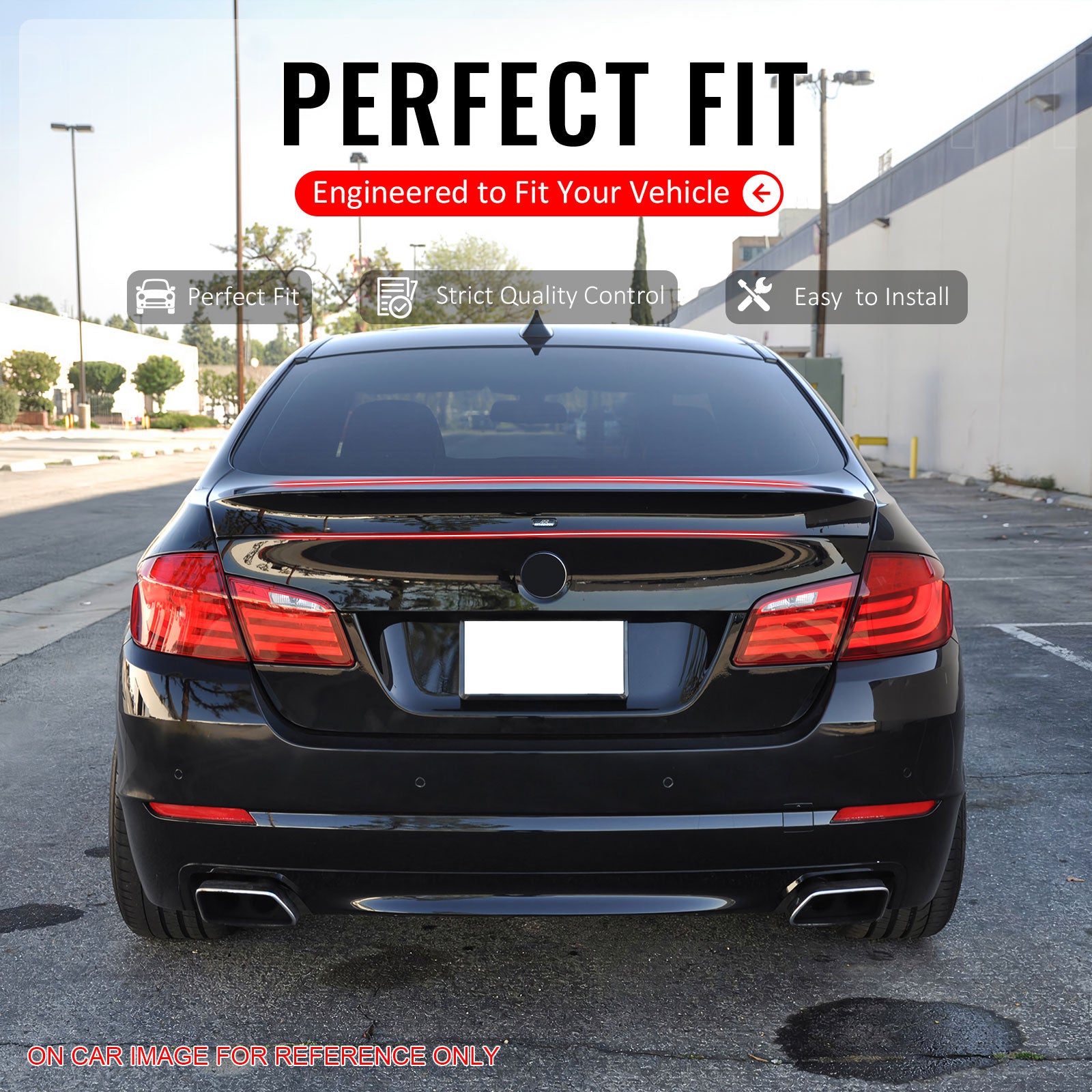 Fit 2011-2017 BMW F10 5-Series 4-Door Sedan Trunk Spoiler Painted #A76