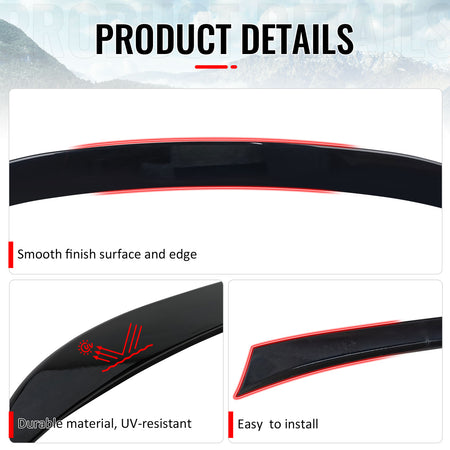 Fits 11-17 BMW F10 5 Series Sedan AC Style Trunk Spoiler ABS Painted #A76 Red