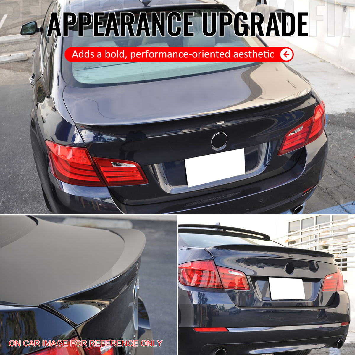 Fits 11-17 BMW F10 5 Series Sedan AC Style Trunk Spoiler ABS Painted #A76 Red