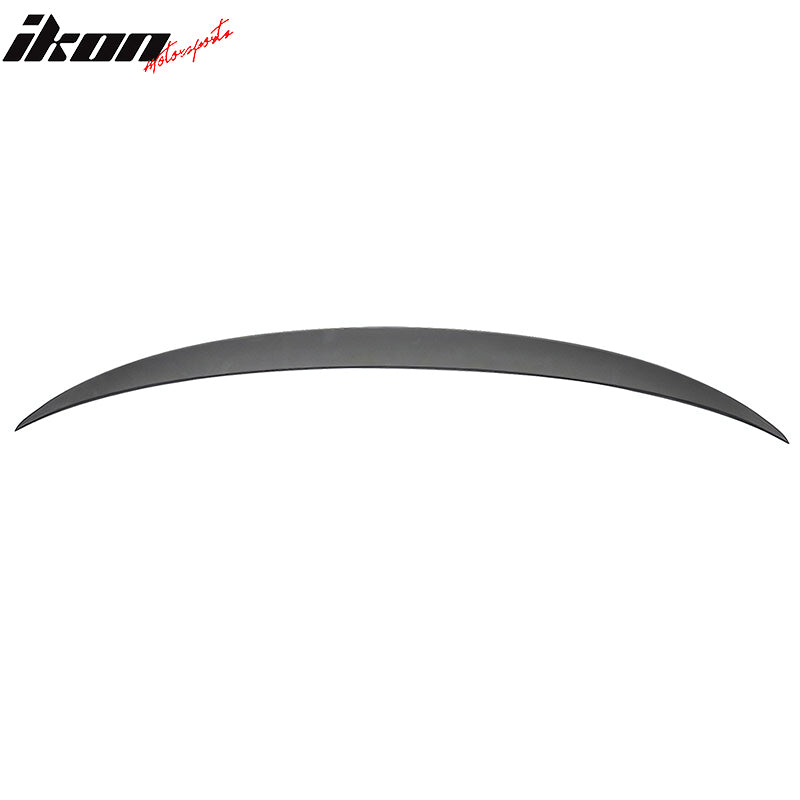 IKON MOTORSPORTS, Trunk Spoiler Compatible with 2011-2017 BMW F10 5-Series 4-Door Sedan, P Style ABS Plastic Rear Trunk Lid Spoiler Wing Lip