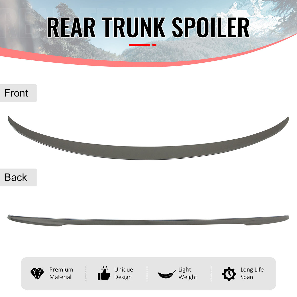 For 11-17 BMW F10 5-Series Trunk Spoiler Performance Style Rear Wing #A53 Bronze