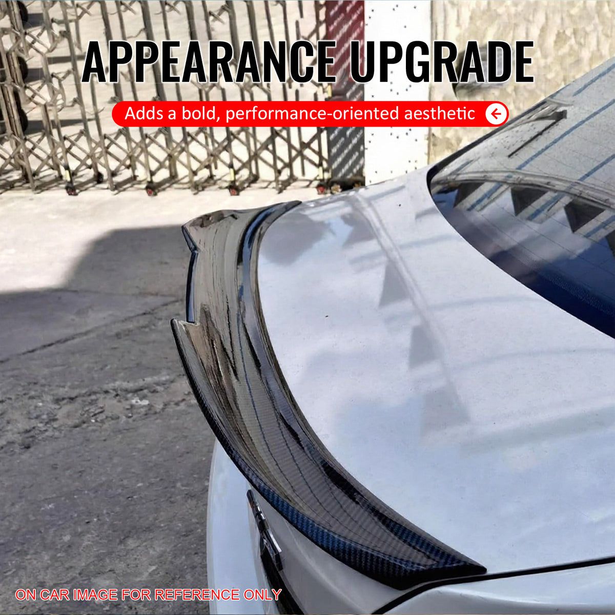 Fits 11-17 BMW F10 5-Series Sedan PSM Style Trunk Spoiler Lip Carbon Fiber Print