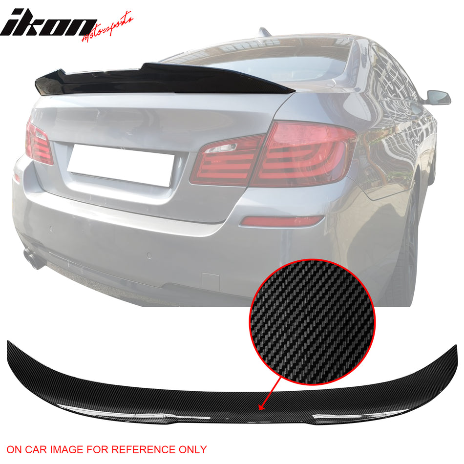 2011-2017 BMW F10 5-Series Sedan PSM Carbon Fiber Print Trunk Spoiler