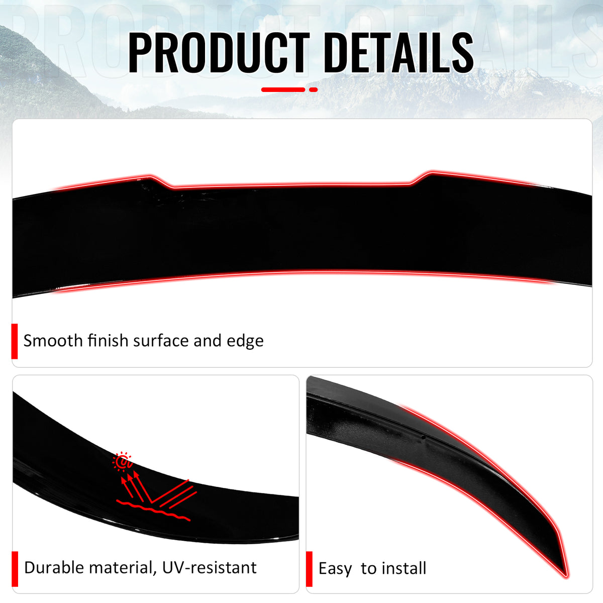 Fits 11-17 BMW F10 5-Series Sedan PSM Style Rear Trunk Spoiler Wing Gloss Black