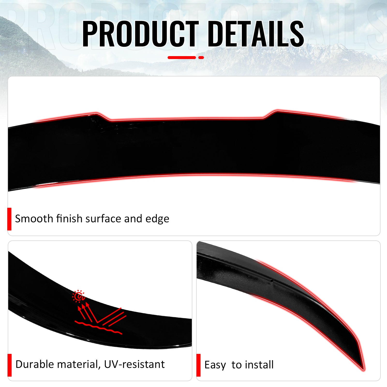 Fits 11-17 BMW F10 5-Series Sedan PSM Style Rear Trunk Spoiler Wing Gloss Black