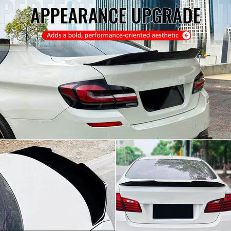 Fits 11-17 BMW F10 5-Series Sedan PSM Style Rear Trunk Spoiler Wing Gloss Black