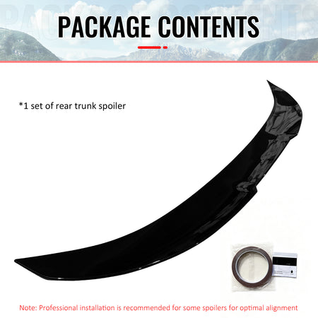 Fits 11-17 BMW F10 5-Series Sedan PSM Style Rear Trunk Spoiler Wing Gloss Black