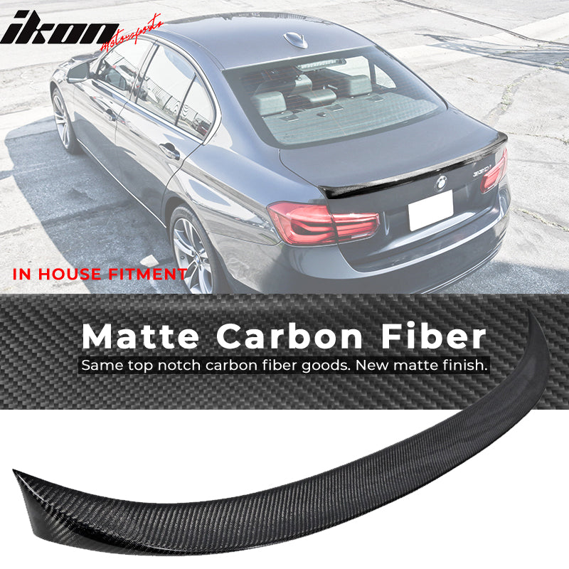 Fits 12-18 BMW F30 3 Series Sedan F80 M3 A Style Trunk Spoiler - Carbon Fiber