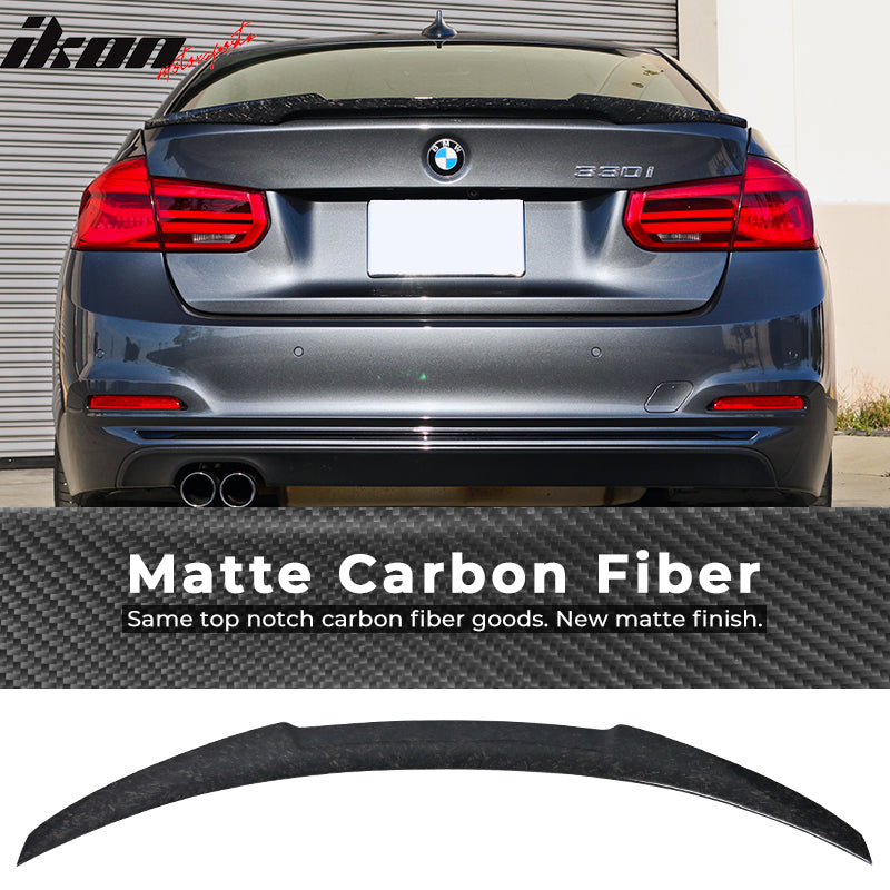 Fits 12-20 BMW 3-Series F30 F80 M4 Style Trunk Spoiler Lip Wing - CF