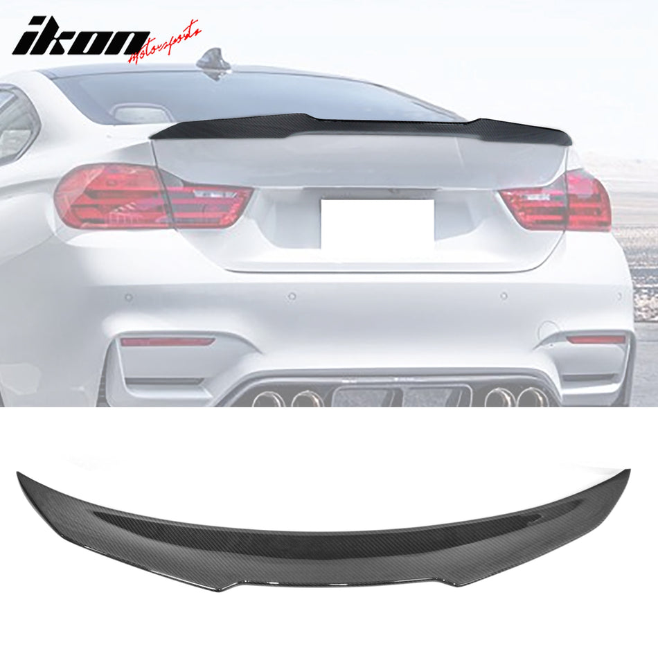 2015-2020 BMW F82 M4 Coupe V Style Rear Spoiler Wing Carbon Fiber Lip