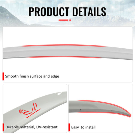 For 14-20 BMW F32 4 Series Performance Trunk Spoiler Wing ABS Painted #300 White