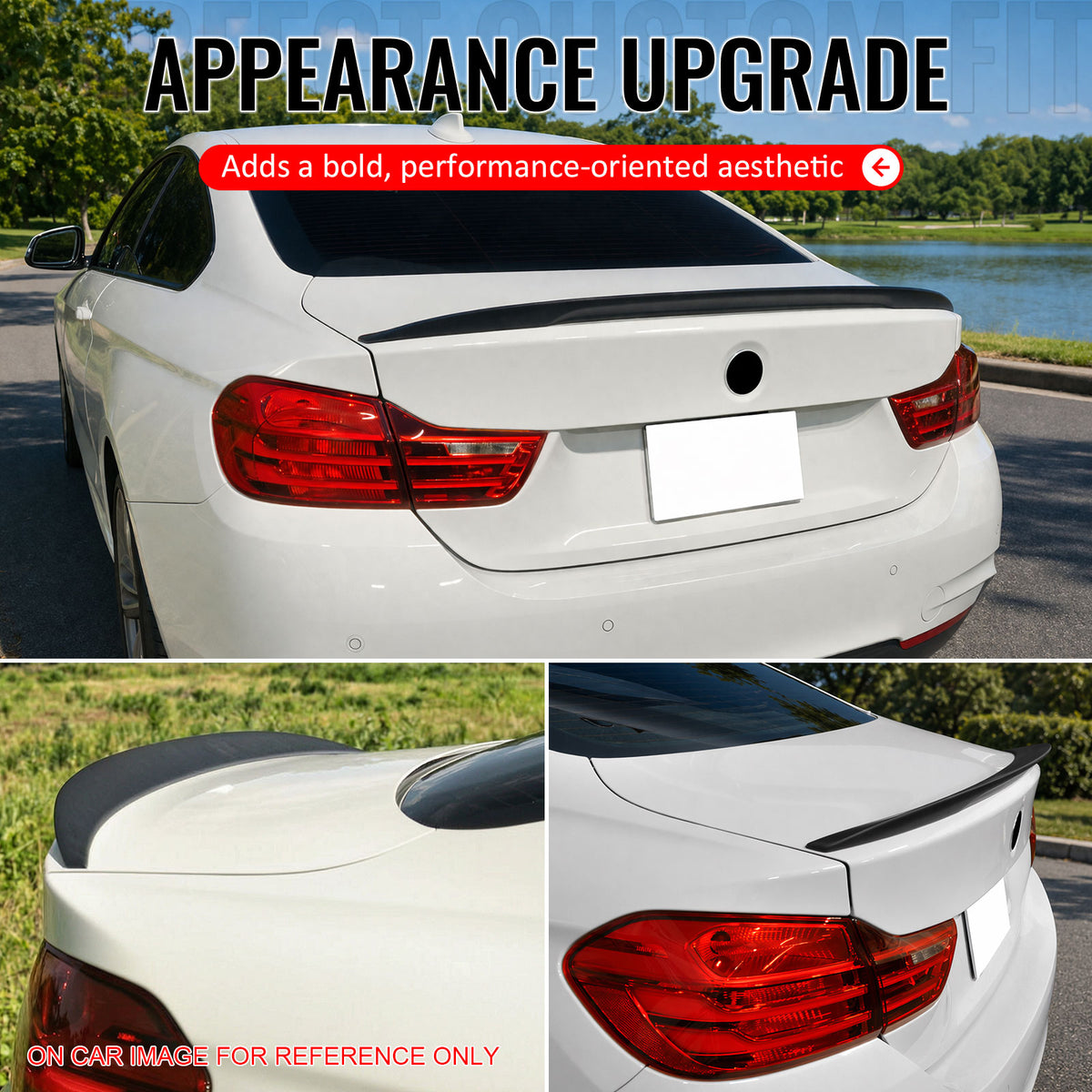 For 14-20 BMW F32 4 Series Performance Trunk Spoiler Wing ABS Painted #300 White