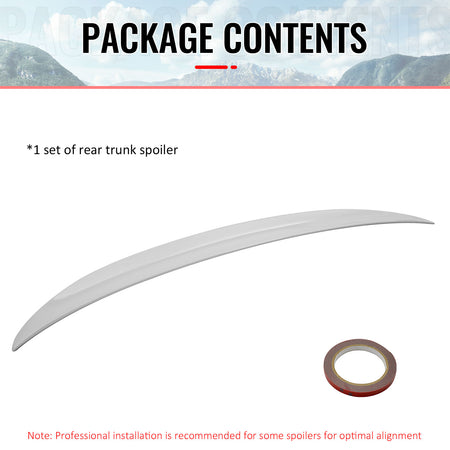 For 14-20 BMW F32 4 Series Performance Trunk Spoiler Wing ABS Painted #300 White