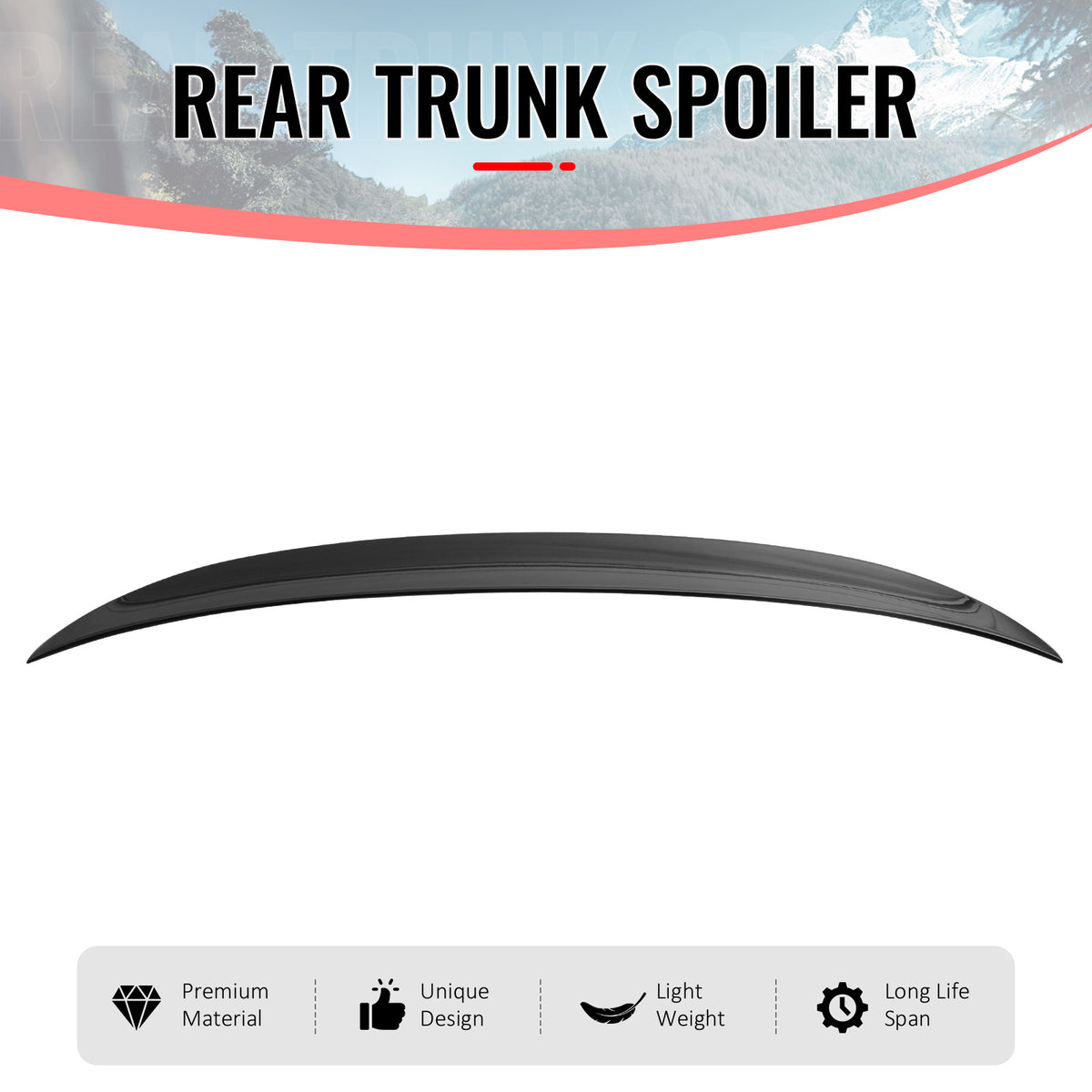 For 14-20 BMW F32 4 Series Performance Trunk Spoiler Wing ABS Painted #475 Black