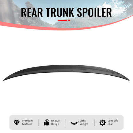 For 14-20 BMW F32 4 Series Performance Trunk Spoiler Wing ABS Painted #475 Black