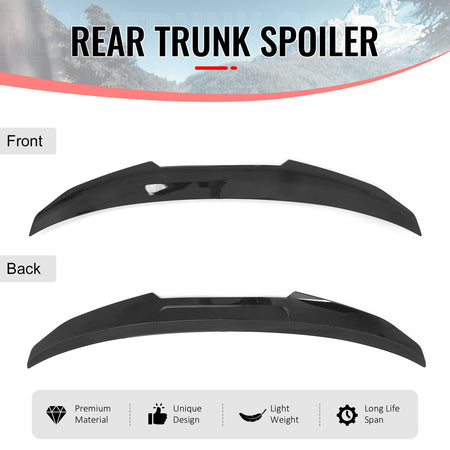 Fits 2014-2020 BMW 4-Series F83 M4 Convertible PSM Trunk Spoiler Gloss Black ABS