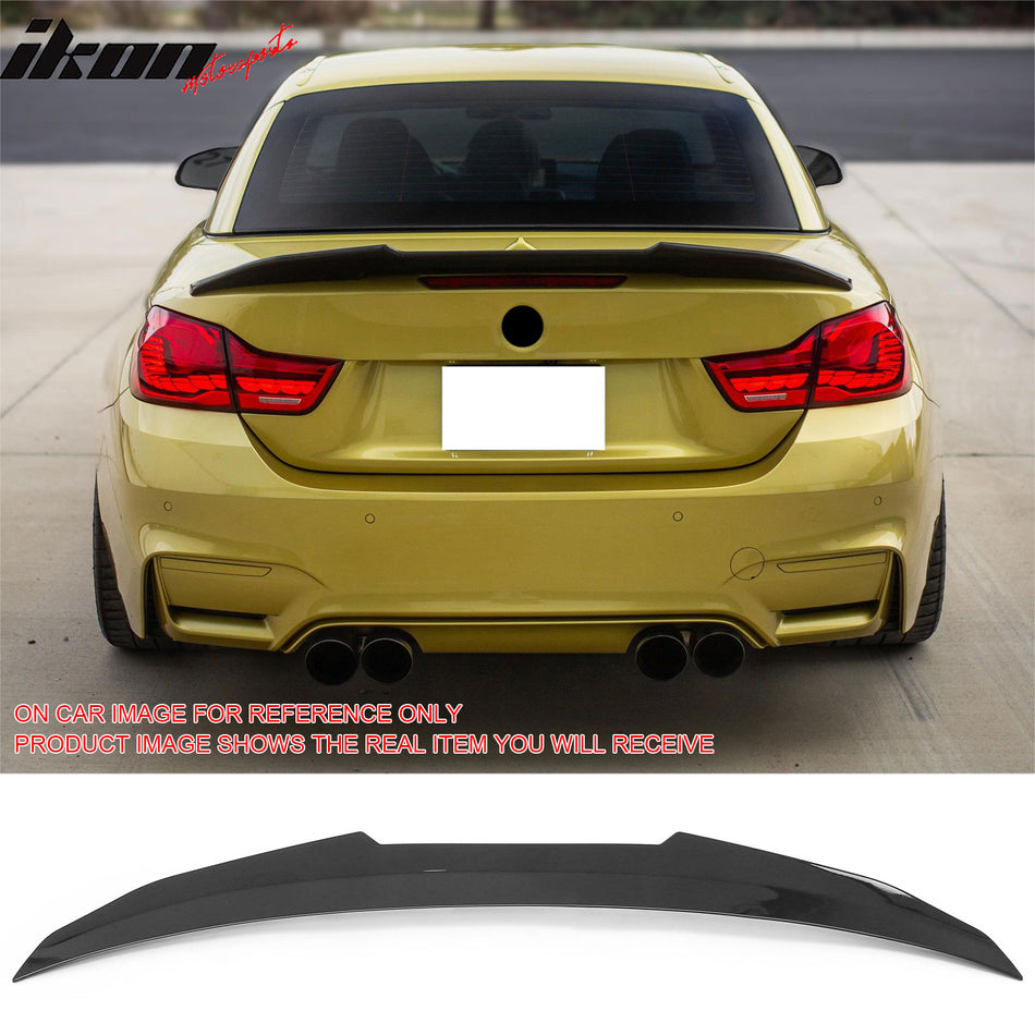 2014-2020 BMW 4-Series F83 M4 Convertible PSM Style Gloss Black Trunk Spoiler ABS
