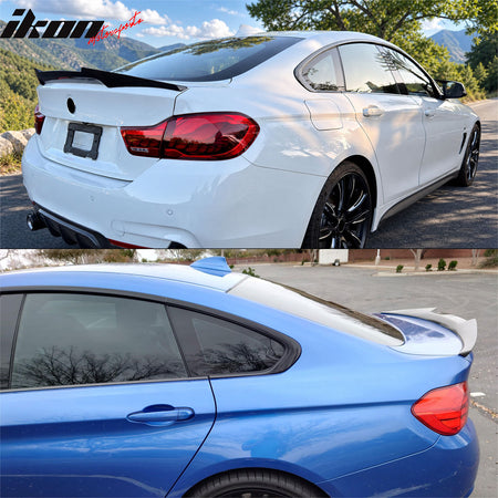 For 15-20 BMW F36 4-Series Gran Coupe M4 Style Trunk Spoiler Carbon Fiber Print