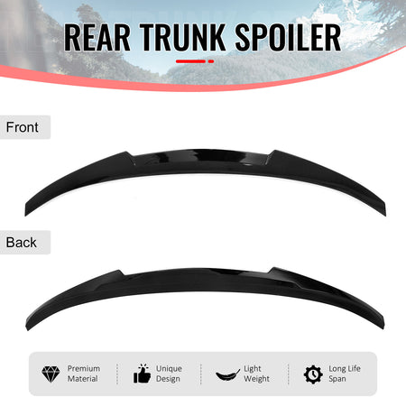 For 2015-2020 BMW F36 4-Series Gran Coupe M4 Style Trunk Spoiler Gloss Black ABS