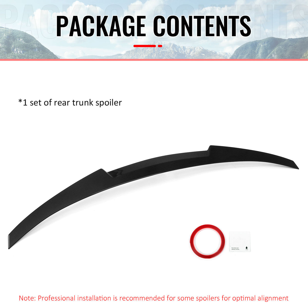 For 2015-2020 BMW F36 4-Series Gran Coupe M4 Style Trunk Spoiler Gloss Black ABS