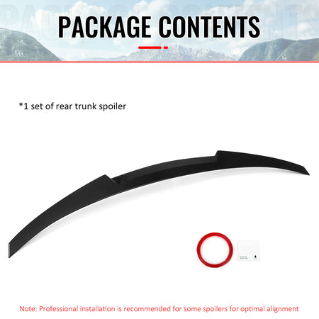 For 2015-2020 BMW F36 4-Series Gran Coupe M4 Style Trunk Spoiler Gloss Black ABS