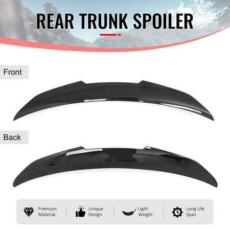 Fits 2015-2020 BMW F36 4-Series Gran Coupe PSM Trunk Spoiler Gloss Black ABS