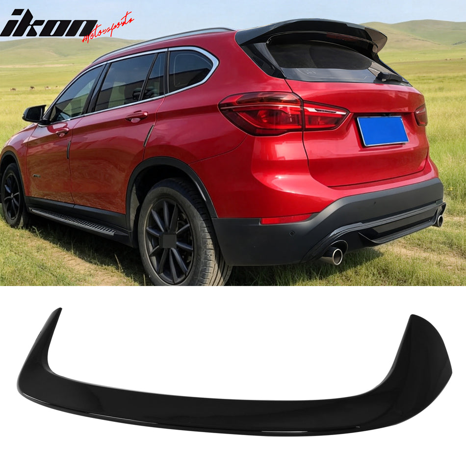 2016-2022 BMW X1 F48 IKON Style Gloss Black Rear Roof Spoiler ABS