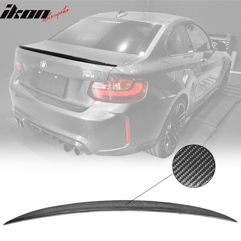 14-21 BMW F22 F87 M2 Performance Style Rear Spoiler Wing Carbon Fiber