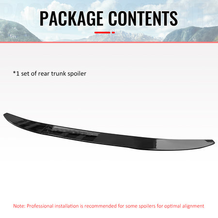 Fits 19-25 BMW X4 G02 X4M F98 IKON Style Rear Trunk Spoiler Wing Gloss Black ABS