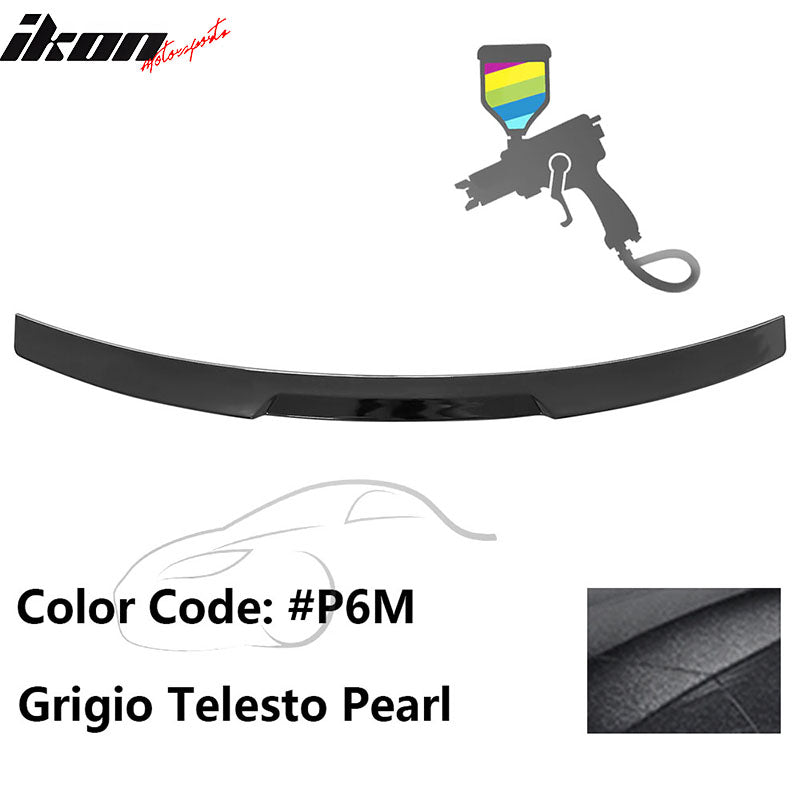 2020-2022 BMW G12 7-Series IKON Style Trunk Spoiler Painted #P6M Grigio Telesto Pearl ABS