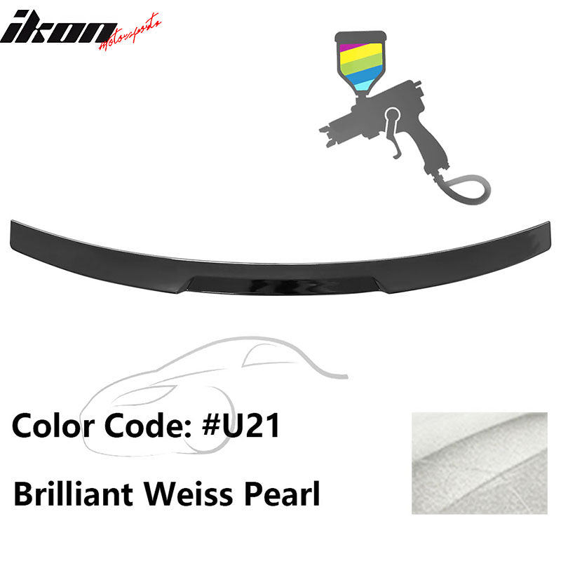 2020-2022 BMW G12 7-Series IKON Style Trunk Spoiler Painted #U21 Brilliant Weiss Pearl ABS
