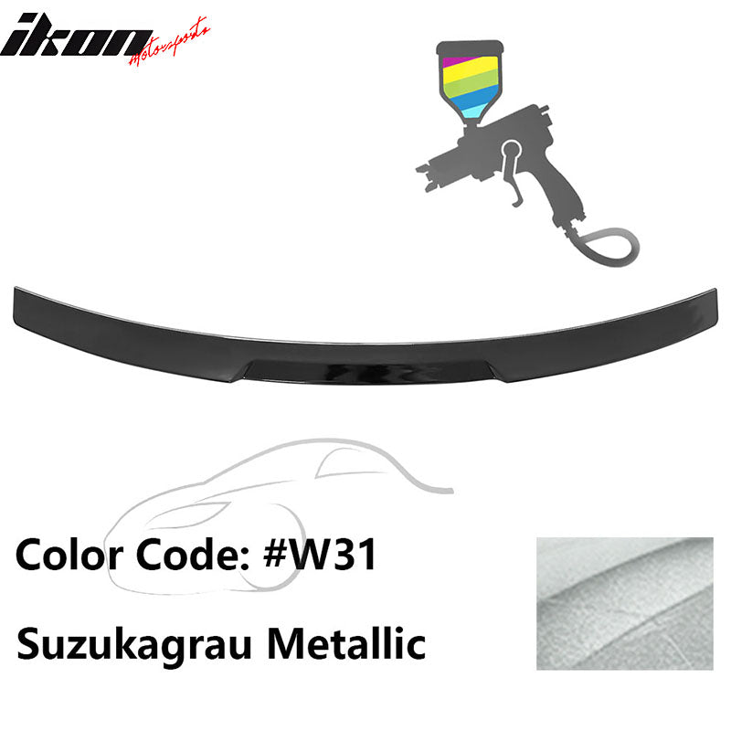 2020-2022 BMW G12 7-Series IKON Style Trunk Spoiler Painted #W31 Suzukagrau Metallic ABS