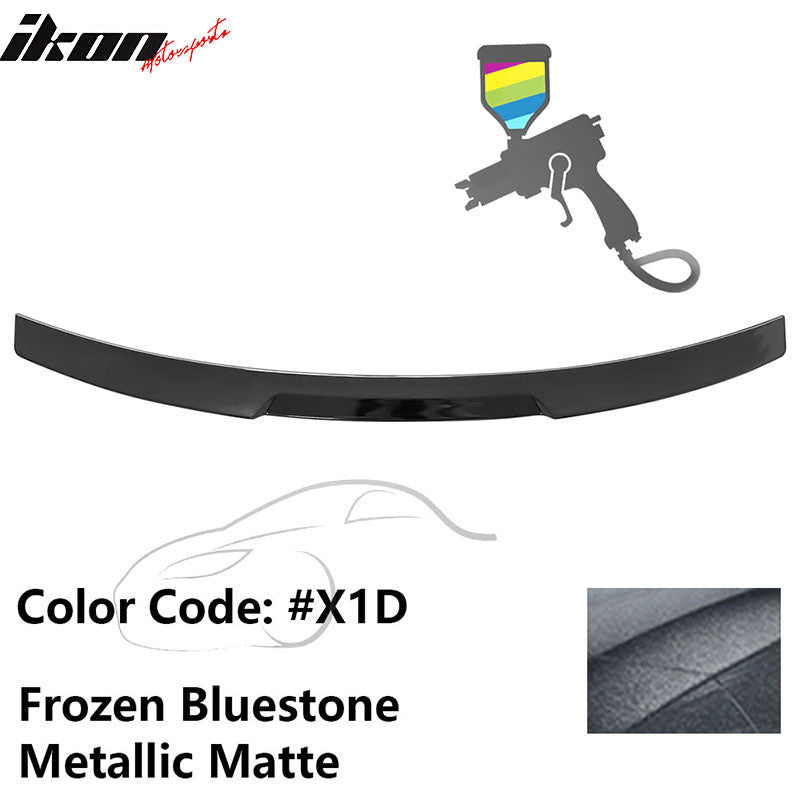 2020-2022 BMW G12 7-Series IKON Style Trunk Spoiler Painted #X1D Frozen Bluestone Metallic Matte ABS