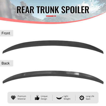 Fits 16-22 BMW G11 G12 7-Series 740i 745e IKON Trunk Spoiler Unpainted Black ABS