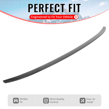 IKON MOTORSPORTS, Trunk Spoiler Compatible with 2016-2022 BMW G11 G12 7-Series & M760i & M760Li xDrive, IKON Style Carbon Fiber Print ABS Add-on Duckbill Rear Trunk Lid Spoiler Wing Lip 1Piece