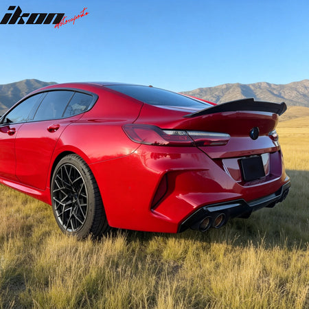 For 20-26 BMW 840i M8 Gran Coupe 4DR PSM Style Trunk Spoiler Carbon Fiber Print