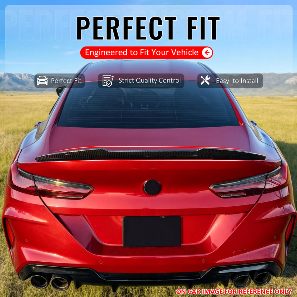 Fits 2020-2026 BMW 840i M8 Gran Coupe PSM Style Gloss Black Trunk Spoiler