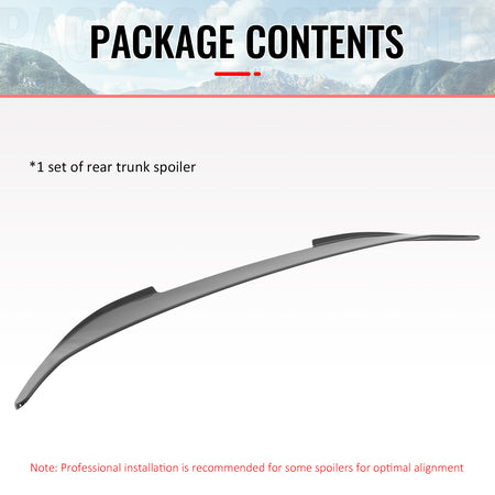 Fits 20-26 BMW 840i M8 Gran Coupe G16 F93 V Style Trunk Spoiler Gloss Black ABS