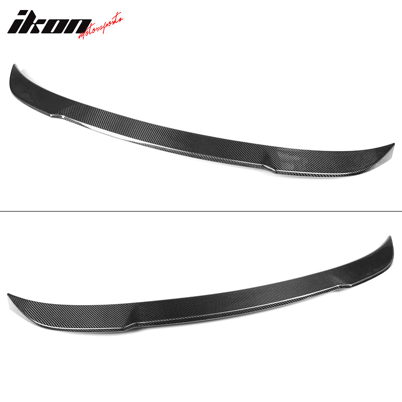 IKON MOTORSPORTS, Trunk Spoiler Compatible With 2021-2024 BMW G80 M3, CS Style Rear Trunk Boot Lid Wing Carbon Fiber