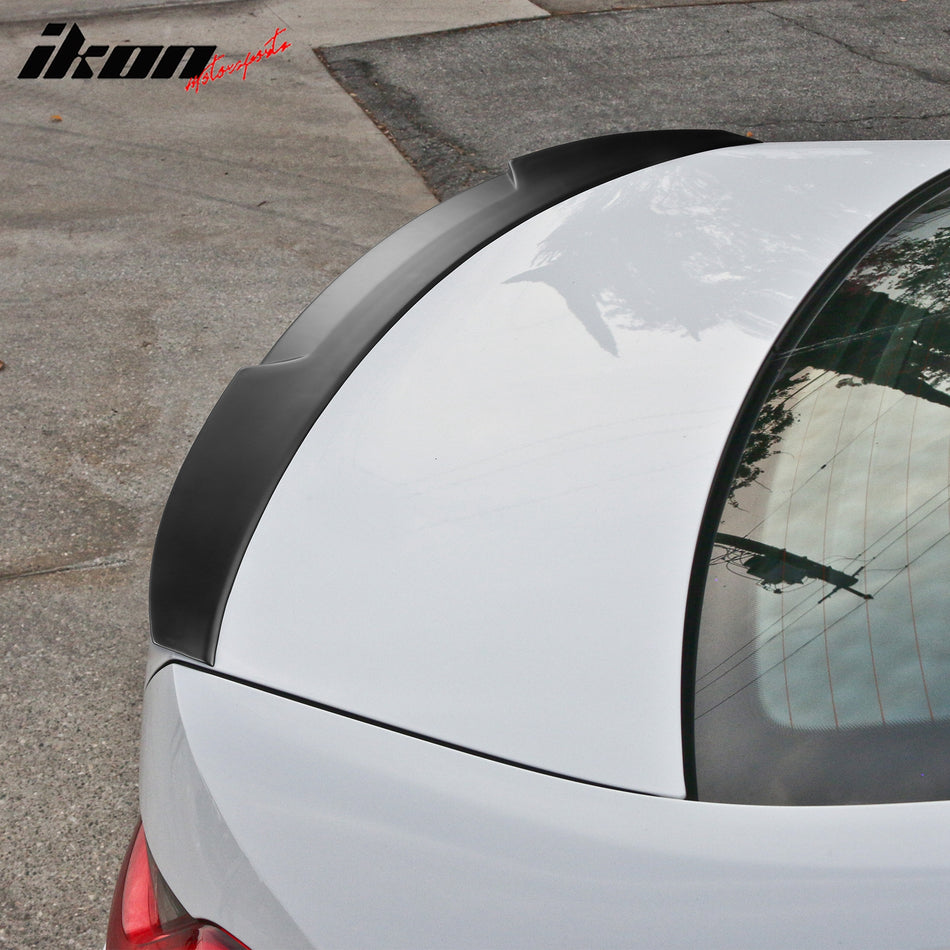 IKON MOTORSPORTS, Trunk Spoiler Compatible With 2019-2023 BMW 3-Series G20, M4 Style ABS Trunk Spoiler Lip Wing Rear Tail Lid